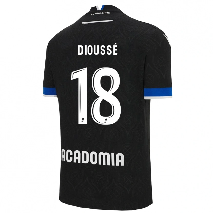Danxen Dětské Assane Dioussé #18 Černá Bílá Daleko Hráčské Dresy 2025/26 Dres