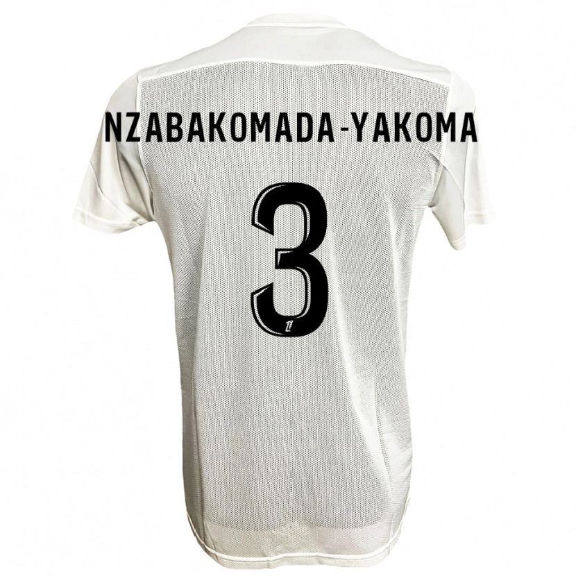 Danxen Dětské Raphaël Nzabakomada-Yakoma #3 Černá Bílá Daleko Hráčské Dresy 2025/26 Dres