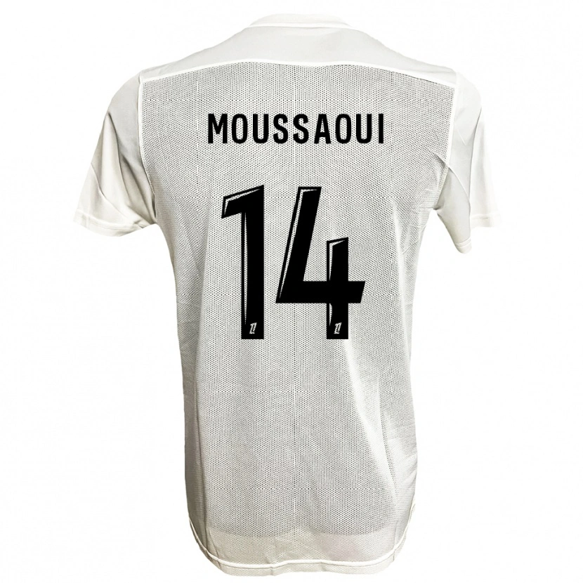 Danxen Dětské Amine Moussaoui #14 Černá Bílá Daleko Hráčské Dresy 2025/26 Dres