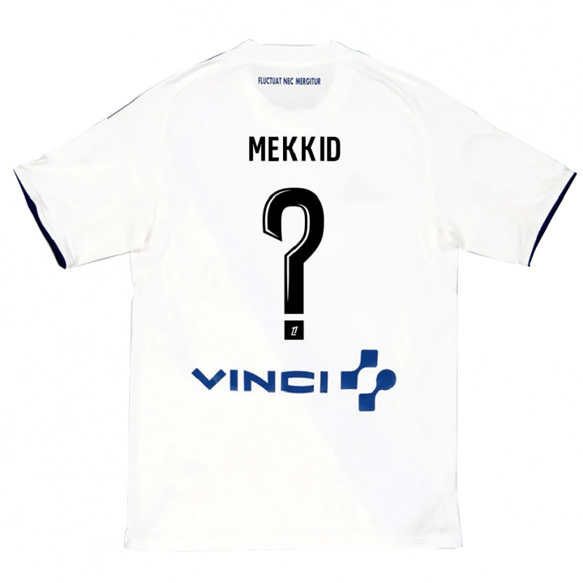 Danxen Dětské Ayoub Mekkid #0 Bílá Modrá Daleko Hráčské Dresy 2025/26 Dres