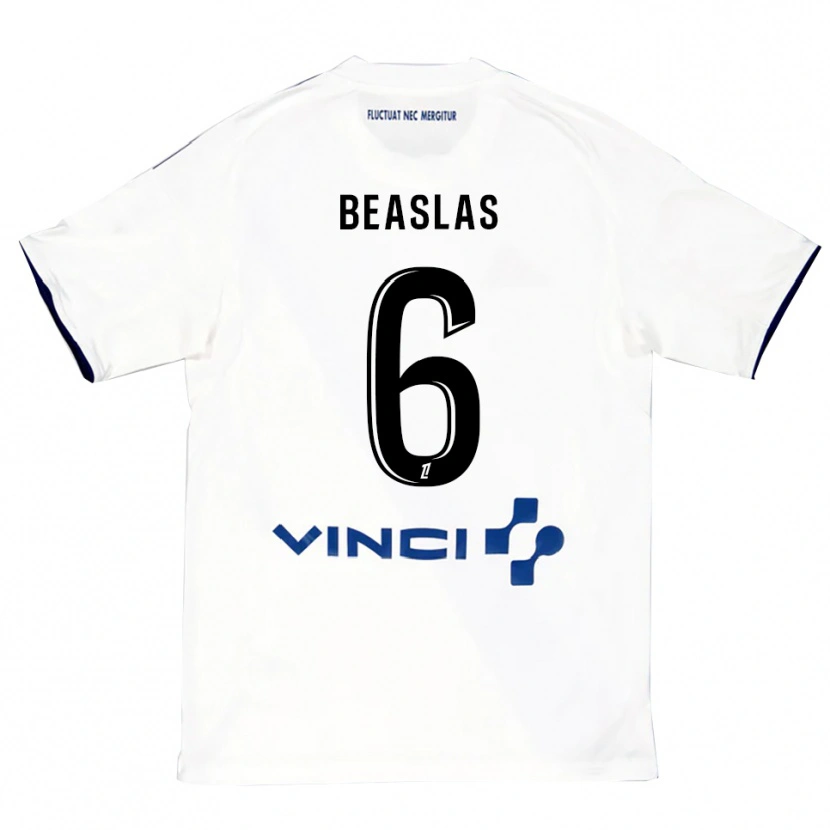 Danxen Dětské Matéo Beaslas #6 Bílá Modrá Daleko Hráčské Dresy 2025/26 Dres