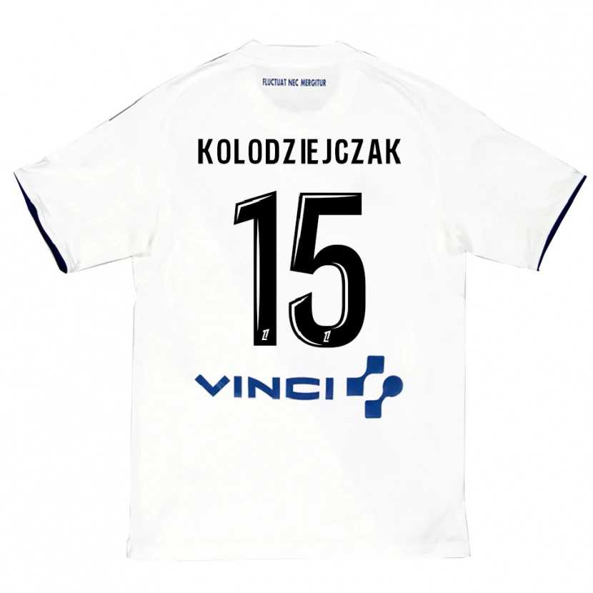 Danxen Dětské Timothée Kolodziejczak #15 Bílá Modrá Daleko Hráčské Dresy 2025/26 Dres