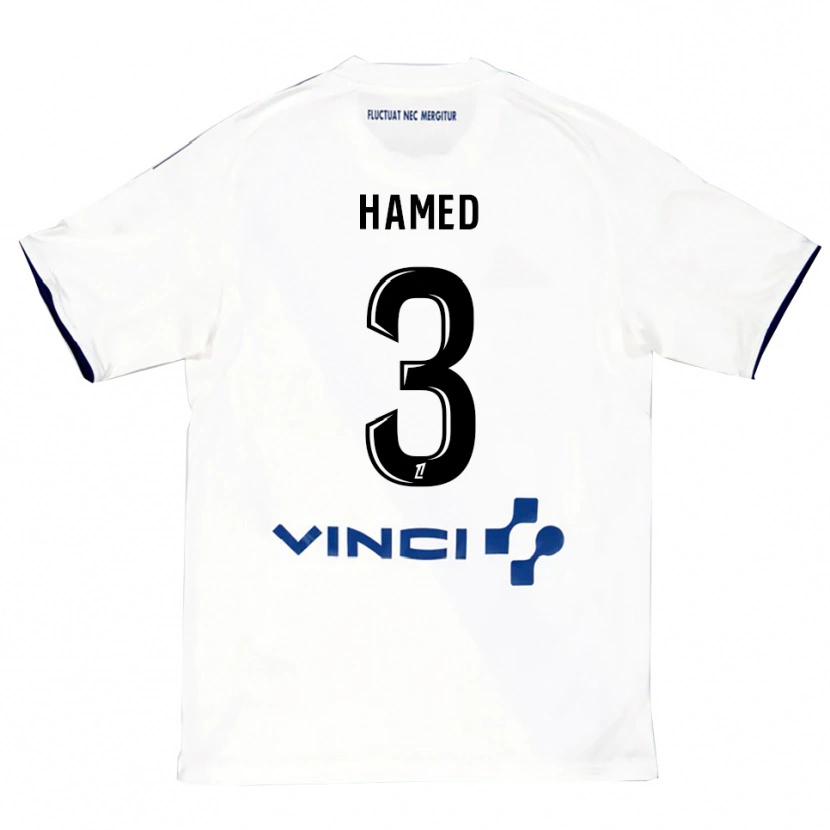 Danxen Dětské Noah Hamed #3 Bílá Modrá Daleko Hráčské Dresy 2025/26 Dres