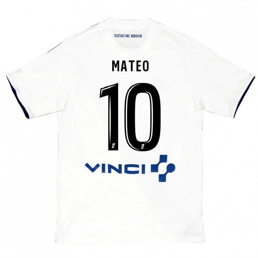 Danxen Dětské Clara Mateo #10 Bílá Modrá Daleko Hráčské Dresy 2025/26 Dres