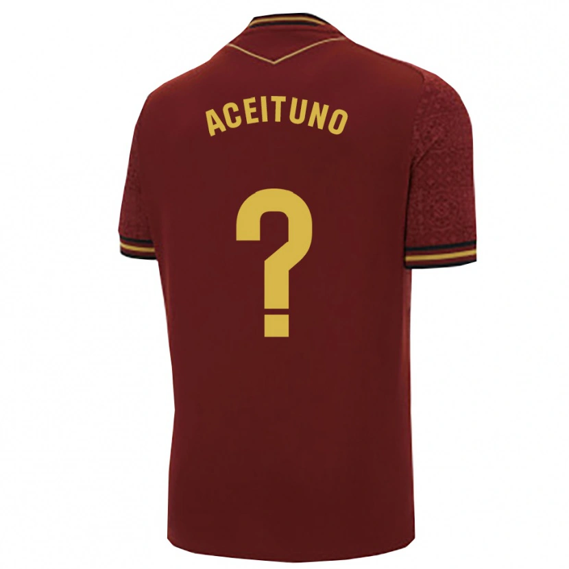 Danxen Dětské Marcos Aceituno #0 Burgundská Zlatá Daleko Hráčské Dresy 2025/26 Dres