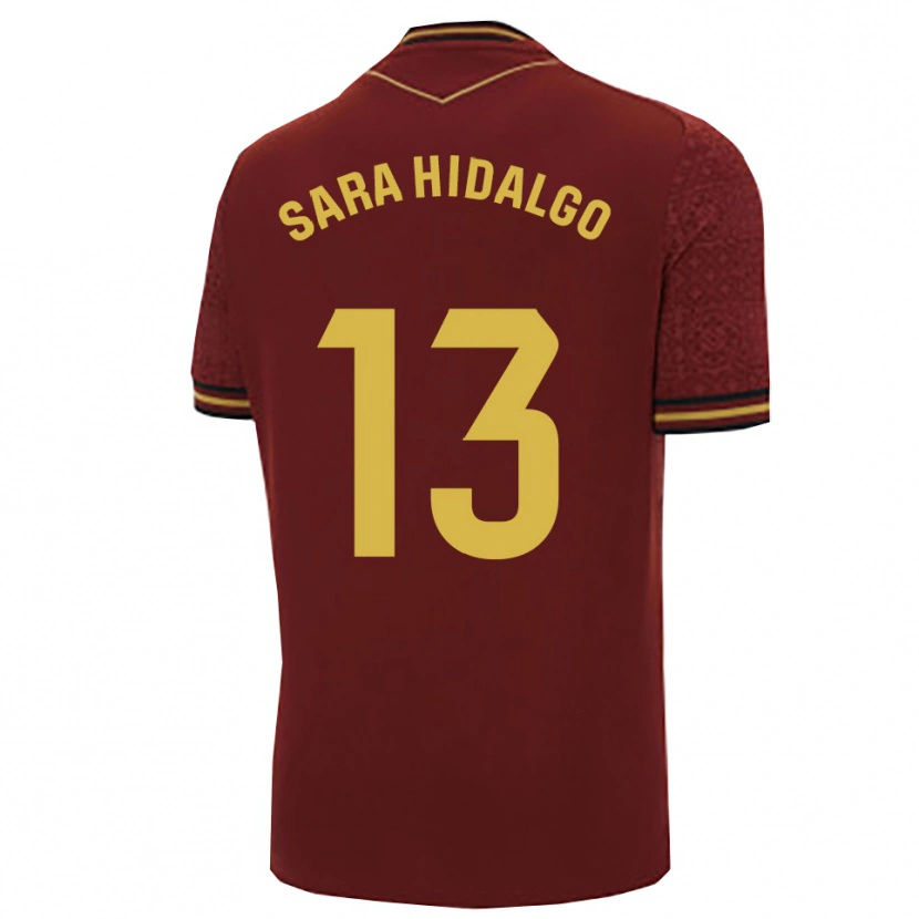 Danxen Dětské Sara Hidalgo Merino #13 Burgundská Zlatá Daleko Hráčské Dresy 2025/26 Dres