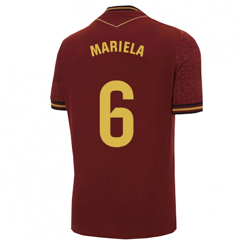 Danxen Dětské Mariela Sánchez Sánchez #6 Burgundská Zlatá Daleko Hráčské Dresy 2025/26 Dres