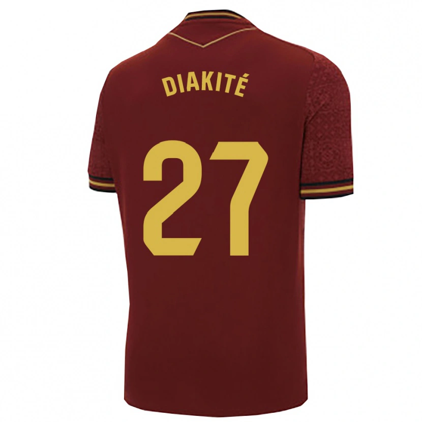 Danxen Dětské Moussa Diakité #27 Burgundská Zlatá Daleko Hráčské Dresy 2025/26 Dres