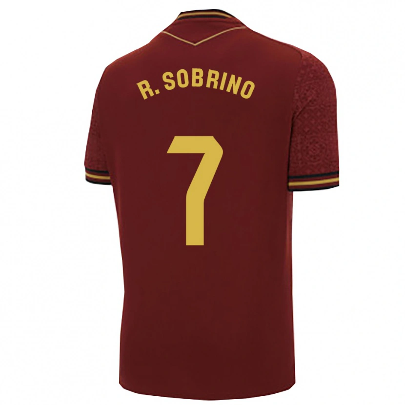 Danxen Dětské Rubén Sobrino #7 Burgundská Zlatá Daleko Hráčské Dresy 2025/26 Dres