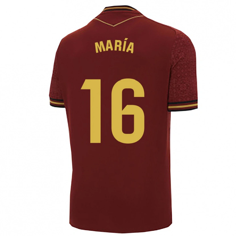 Danxen Dětské María Llorente #16 Burgundská Zlatá Daleko Hráčské Dresy 2025/26 Dres