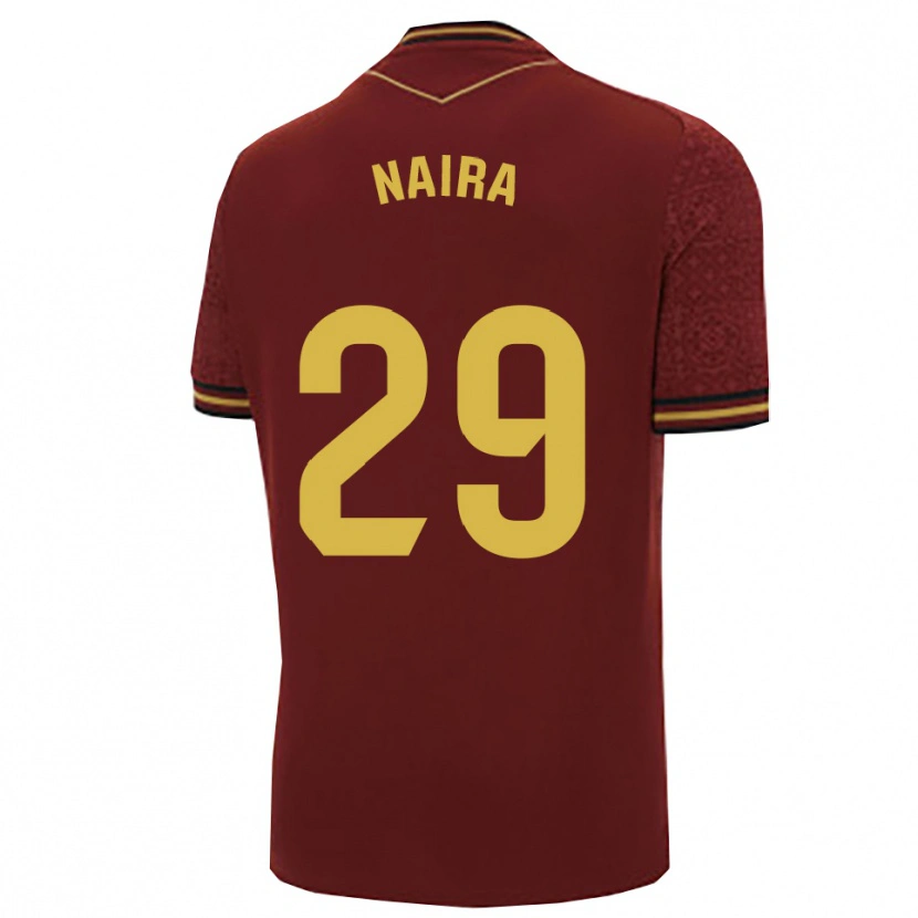 Danxen Dětské Naira Aguilar Acedo #29 Burgundská Zlatá Daleko Hráčské Dresy 2025/26 Dres