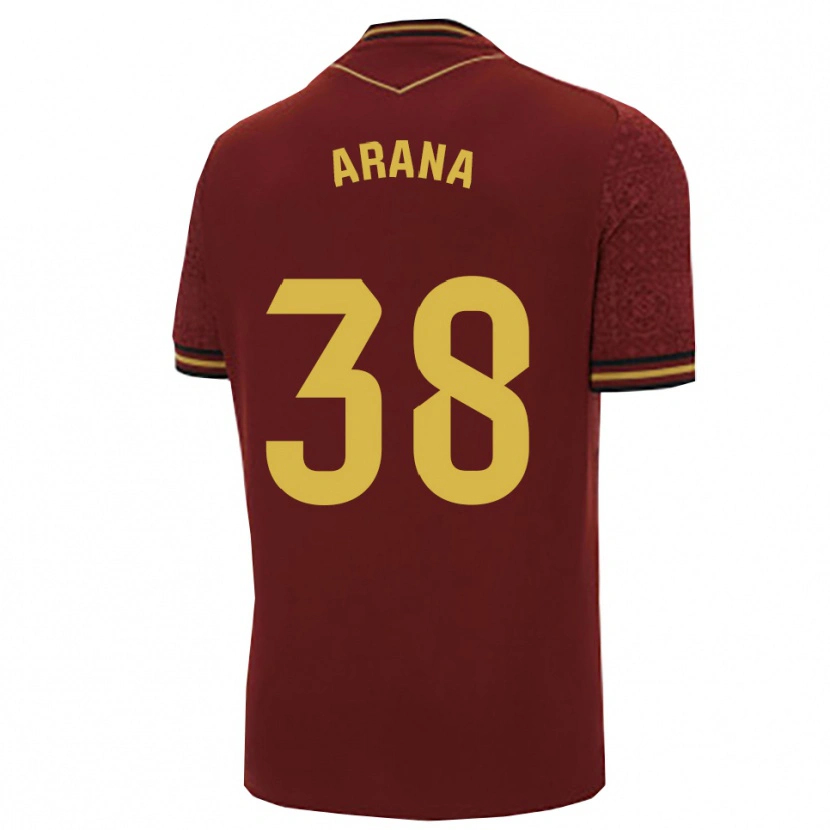 Danxen Dětské Pablo Arana #38 Burgundská Zlatá Daleko Hráčské Dresy 2025/26 Dres