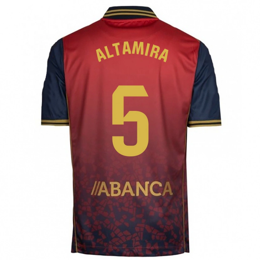 Danxen Dětské Inés Altamira #5 Červená Tmavě Modrá Daleko Hráčské Dresy 2025/26 Dres