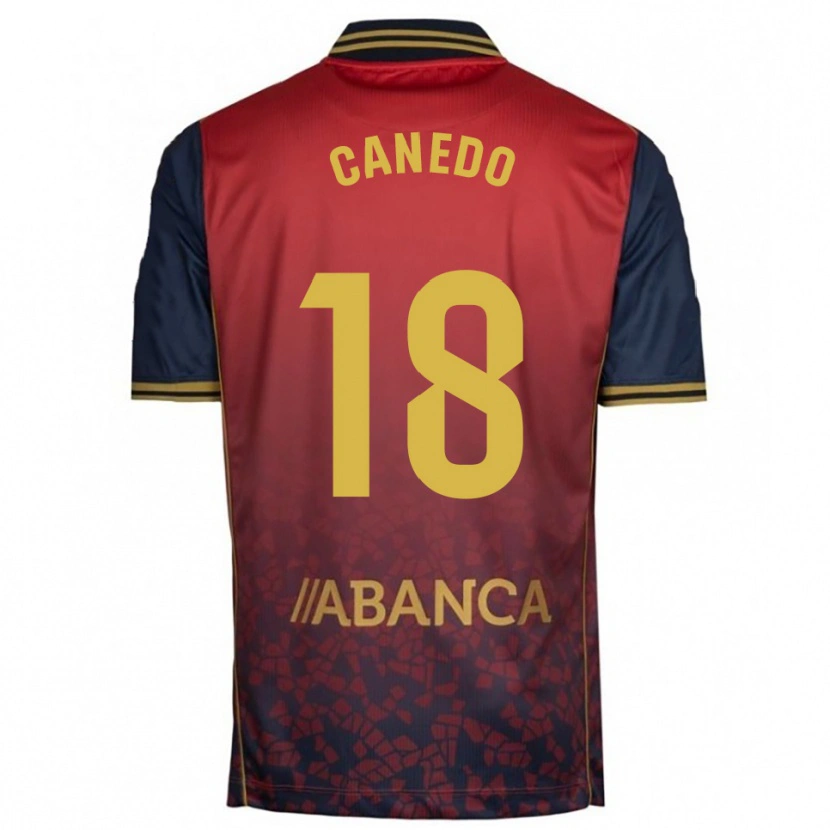 Danxen Dětské Damián Canedo #18 Červená Tmavě Modrá Daleko Hráčské Dresy 2025/26 Dres
