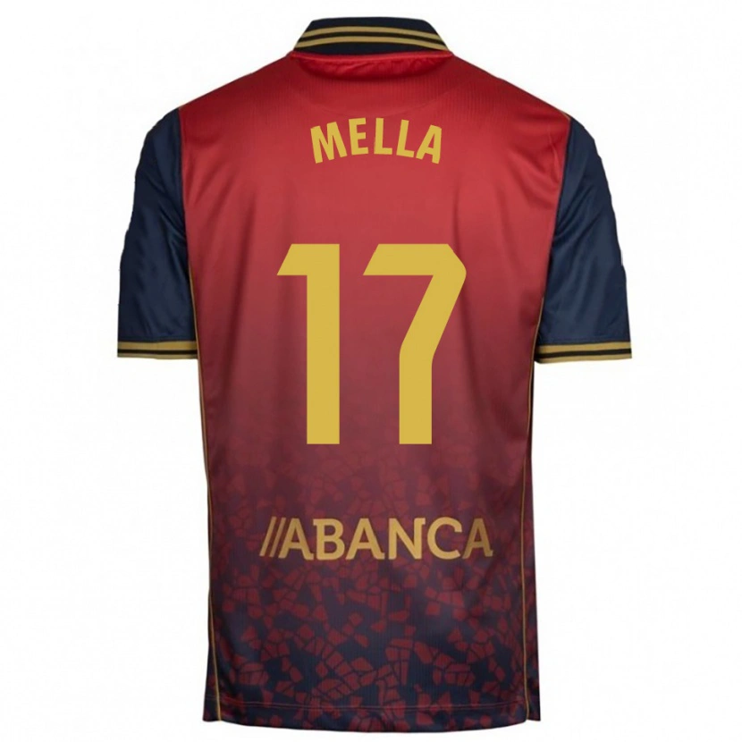 Danxen Dětské David Mella #17 Červená Tmavě Modrá Daleko Hráčské Dresy 2025/26 Dres