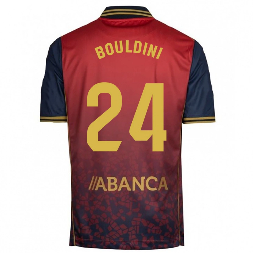 Danxen Dětské Mohamed Bouldini #24 Červená Tmavě Modrá Daleko Hráčské Dresy 2025/26 Dres