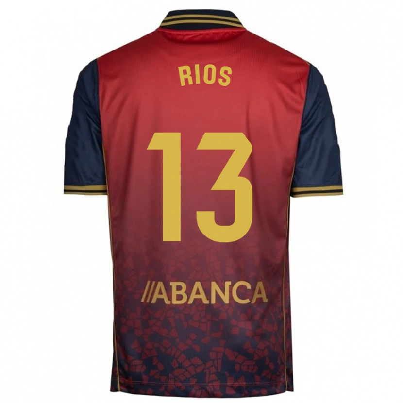 Danxen Dětské Hugo Rios #13 Červená Tmavě Modrá Daleko Hráčské Dresy 2025/26 Dres