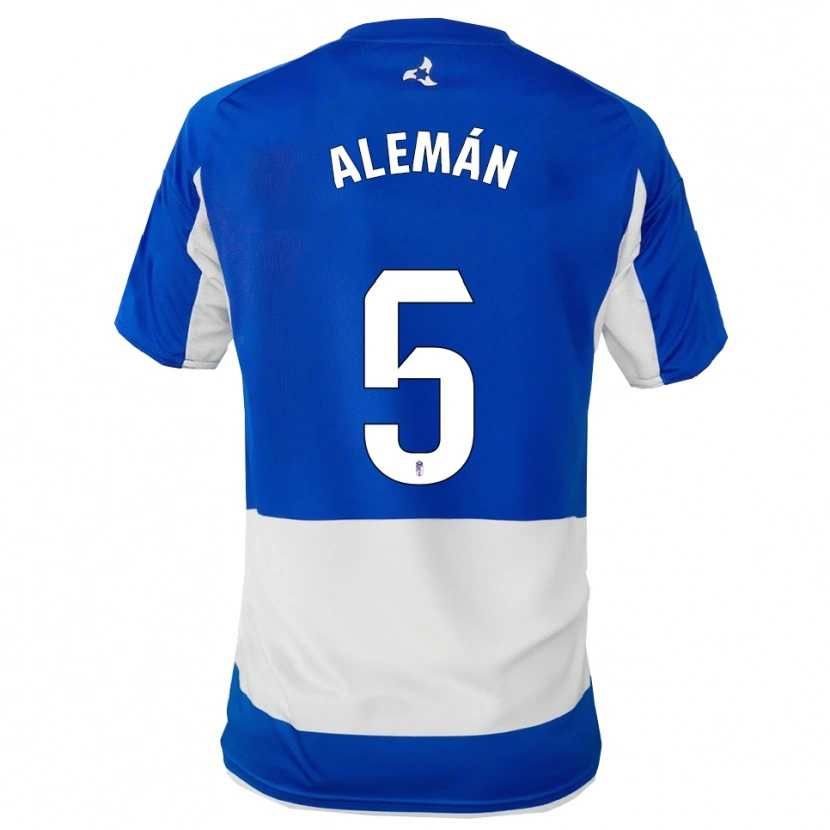 Danxen Dětské Carlos Alemán #5 Modrá Bílá Daleko Hráčské Dresy 2025/26 Dres