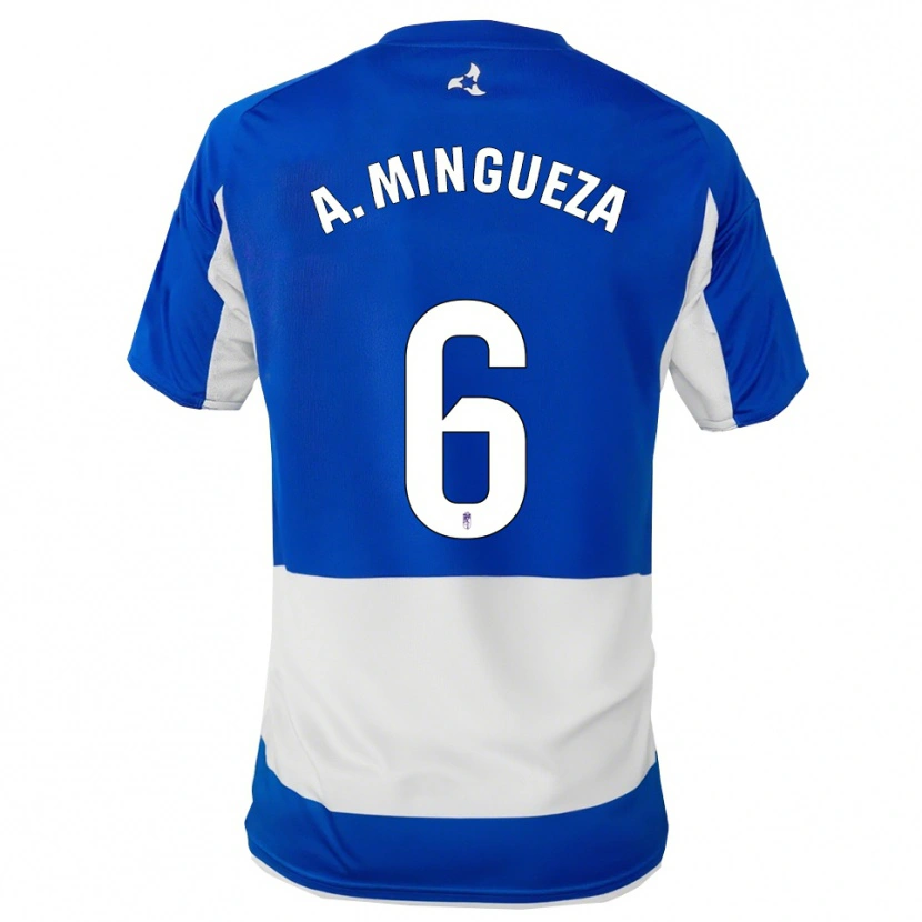 Danxen Dětské Ariadna Mingueza Garcia #6 Modrá Bílá Daleko Hráčské Dresy 2025/26 Dres