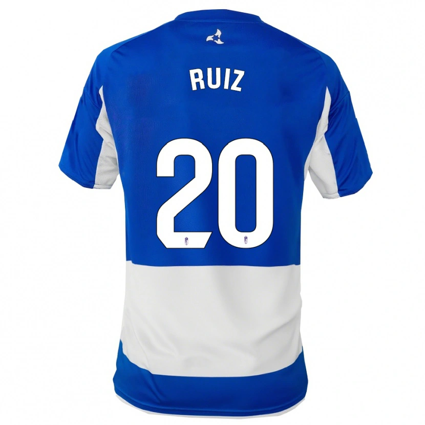 Danxen Dětské Sergio Ruiz #20 Modrá Bílá Daleko Hráčské Dresy 2025/26 Dres