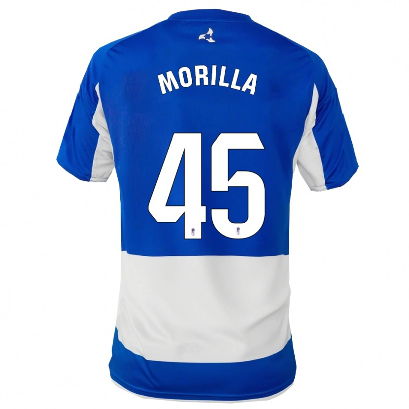 Danxen Dětské David Morilla #45 Modrá Bílá Daleko Hráčské Dresy 2025/26 Dres