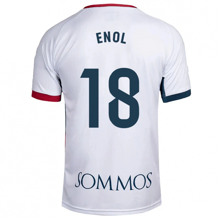 Danxen Dětské Enol Rodríguez #18 Bílá Červená Daleko Hráčské Dresy 2025/26 Dres
