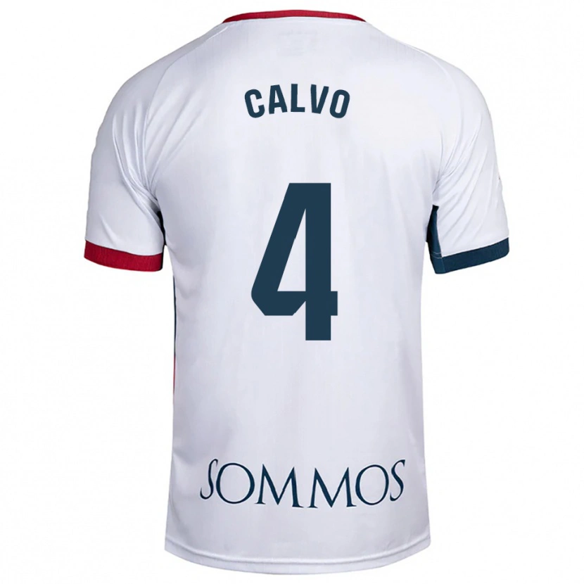 Danxen Dětské Álex Calvo #4 Bílá Červená Daleko Hráčské Dresy 2025/26 Dres