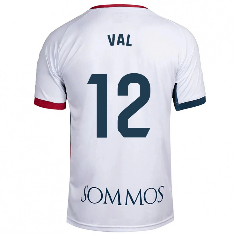 Danxen Dětské Ángel Val #12 Bílá Červená Daleko Hráčské Dresy 2025/26 Dres