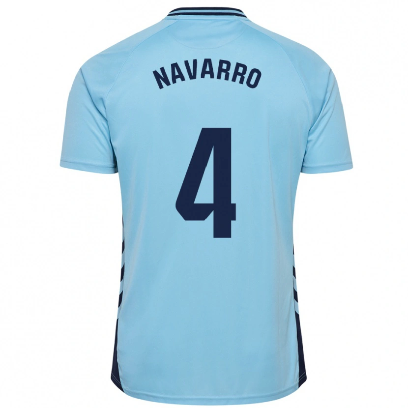 Danxen Dětské Carlos Navarro #4 Nebesky Modrá Daleko Hráčské Dresy 2025/26 Dres