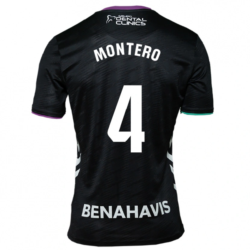 Danxen Dětské Javi Montero #4 Černá Fialová Zelená Daleko Hráčské Dresy 2025/26 Dres