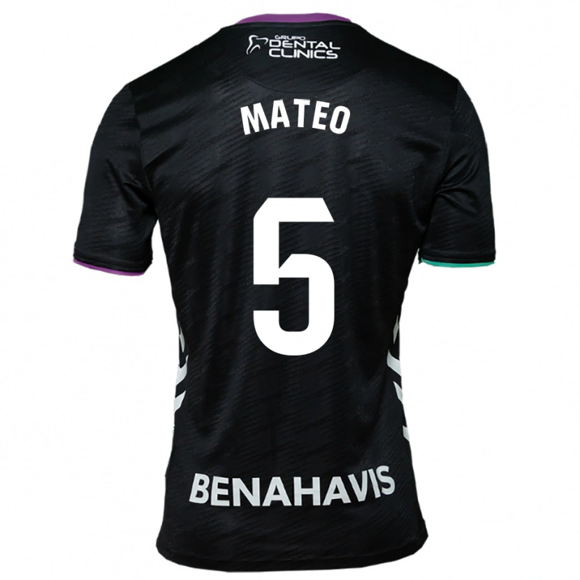 Danxen Dětské Ángel Mateo #5 Černá Fialová Zelená Daleko Hráčské Dresy 2025/26 Dres