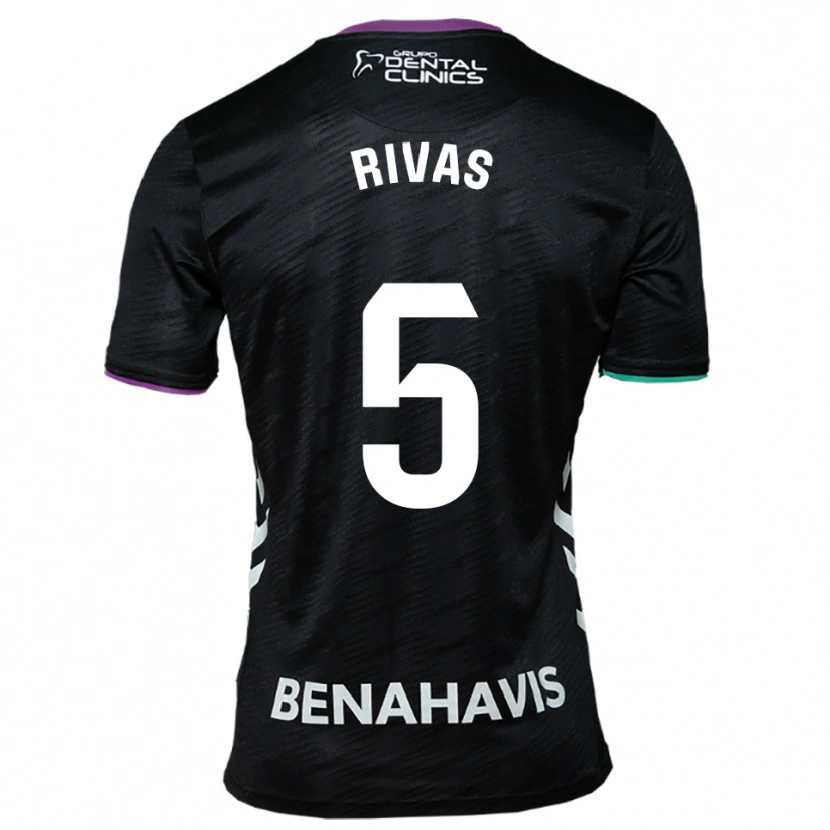 Danxen Dětské Juande Rivas #5 Černá Fialová Zelená Daleko Hráčské Dresy 2025/26 Dres