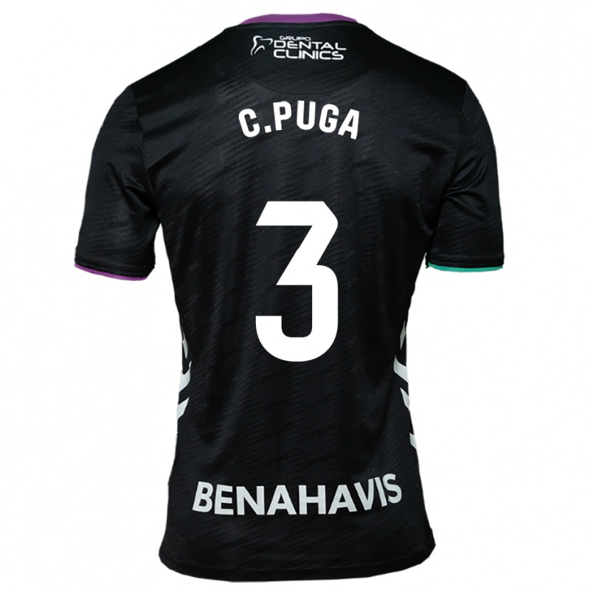 Danxen Dětské Carlos Puga #3 Černá Fialová Zelená Daleko Hráčské Dresy 2025/26 Dres