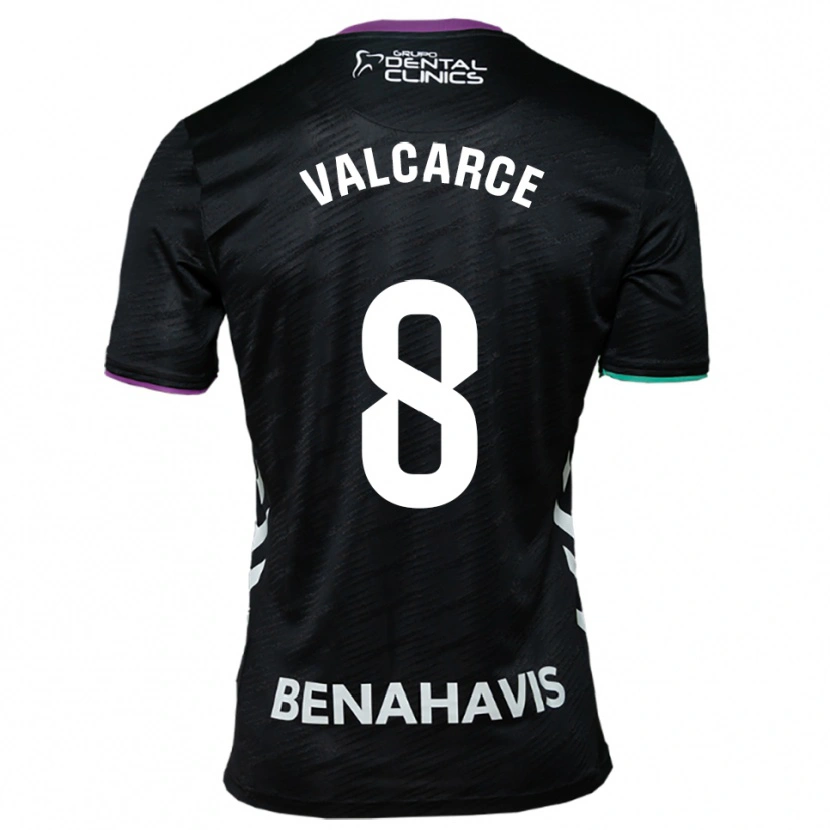 Danxen Dětské Alejandro Valcarce #8 Černá Fialová Zelená Daleko Hráčské Dresy 2025/26 Dres