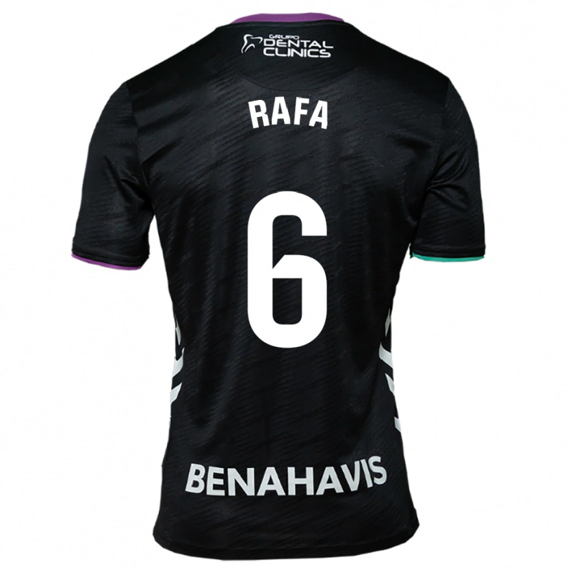 Danxen Dětské Rafa Rodríguez #6 Černá Fialová Zelená Daleko Hráčské Dresy 2025/26 Dres