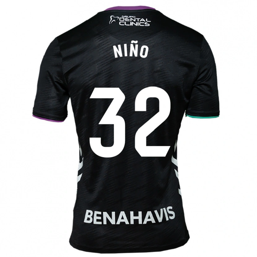 Danxen Dětské Adrián Niño #32 Černá Fialová Zelená Daleko Hráčské Dresy 2025/26 Dres