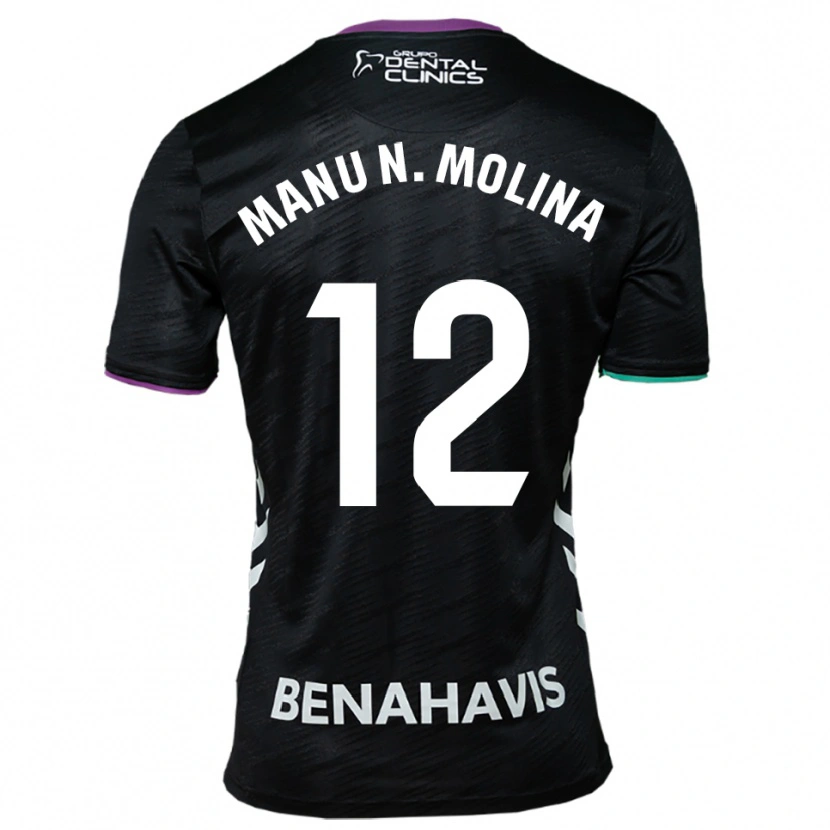 Danxen Dětské Manu Molina #12 Černá Fialová Zelená Daleko Hráčské Dresy 2025/26 Dres