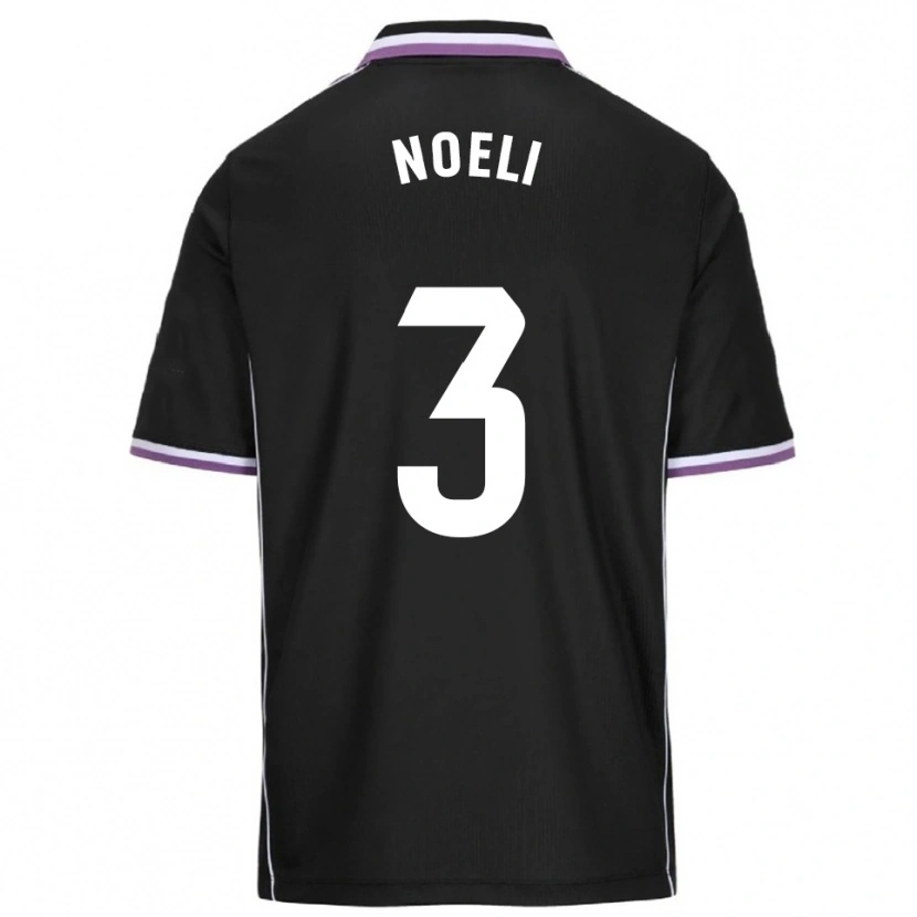 Danxen Dětské Noelia Díez González #3 Fialová Černá Daleko Hráčské Dresy 2025/26 Dres