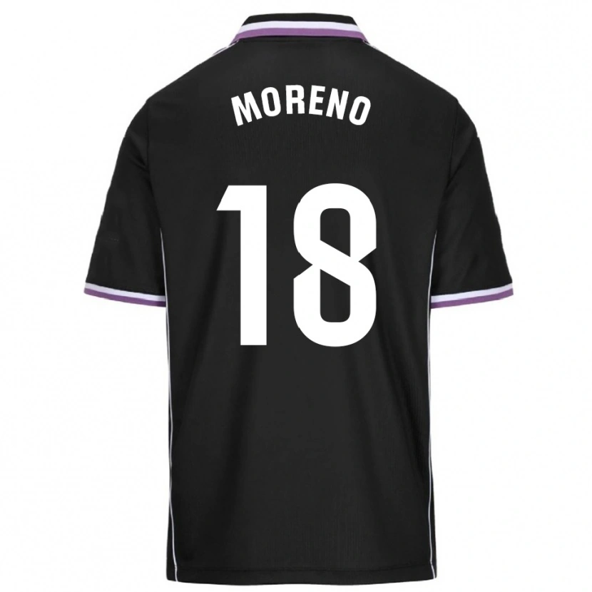 Danxen Dětské Xavi Moreno #18 Fialová Černá Daleko Hráčské Dresy 2025/26 Dres