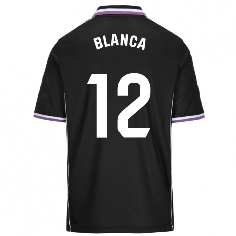 Danxen Dětské Blanca Serrano Llanos #12 Fialová Černá Daleko Hráčské Dresy 2025/26 Dres