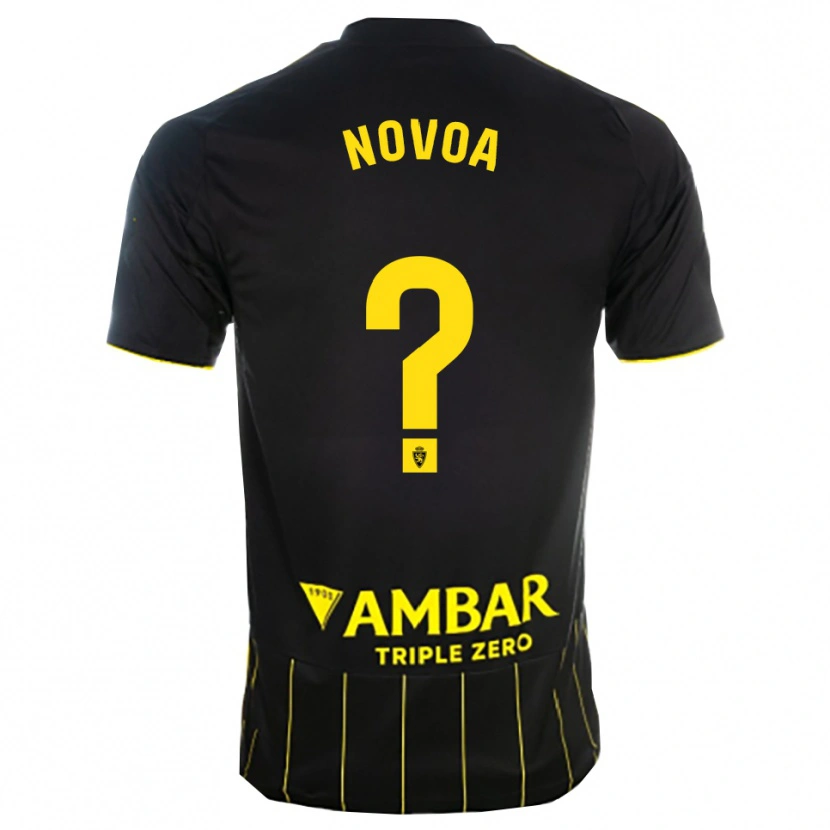 Danxen Dětské Andrei Novoa #0 Černá Žlutá Daleko Hráčské Dresy 2025/26 Dres