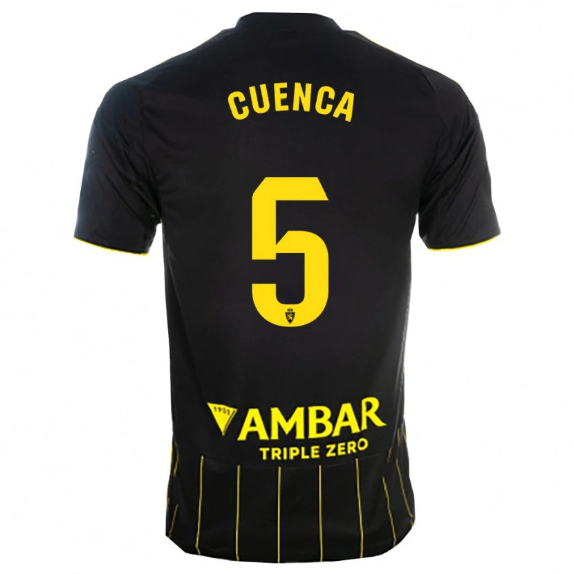 Danxen Dětské Marcos Cuenca #5 Černá Žlutá Daleko Hráčské Dresy 2025/26 Dres