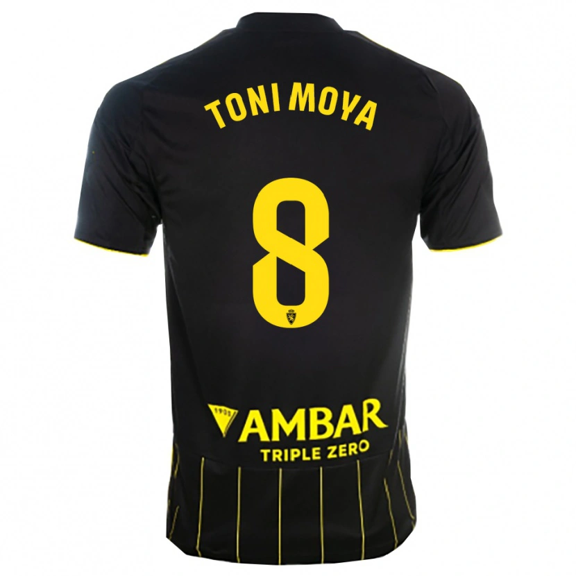Danxen Dětské Toni Moya #8 Černá Žlutá Daleko Hráčské Dresy 2025/26 Dres