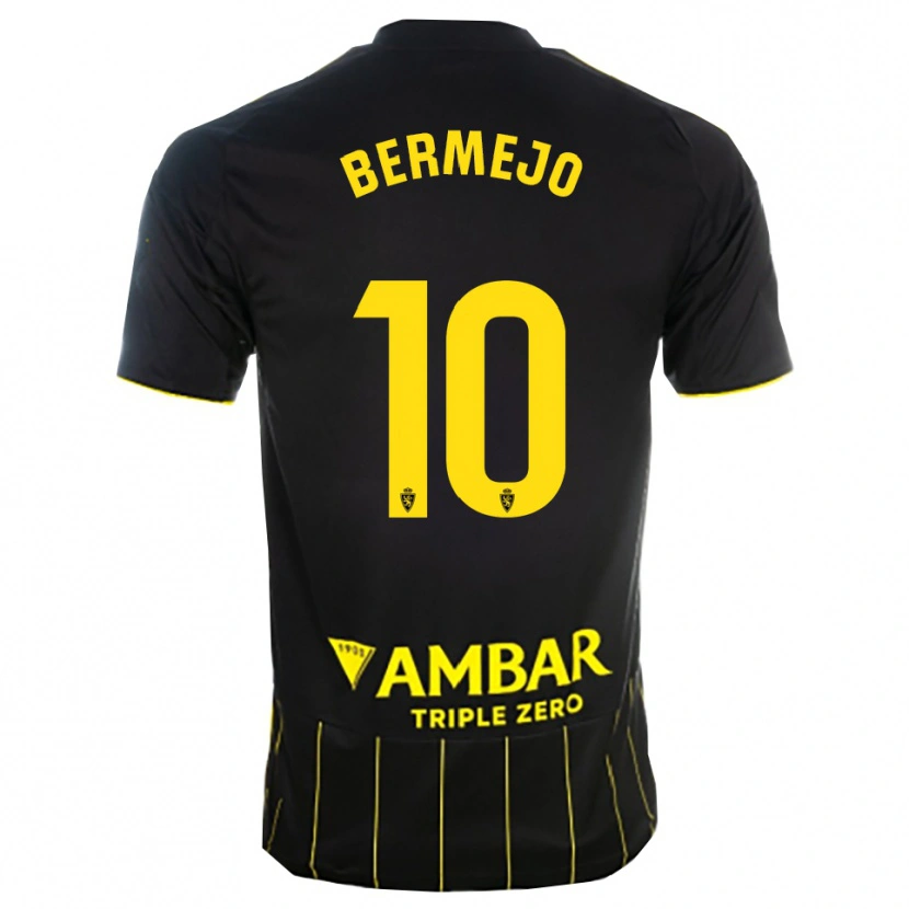 Danxen Dětské Sergio Bermejo #10 Černá Žlutá Daleko Hráčské Dresy 2025/26 Dres