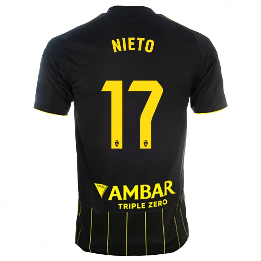 Danxen Dětské Carlos Nieto #17 Černá Žlutá Daleko Hráčské Dresy 2025/26 Dres
