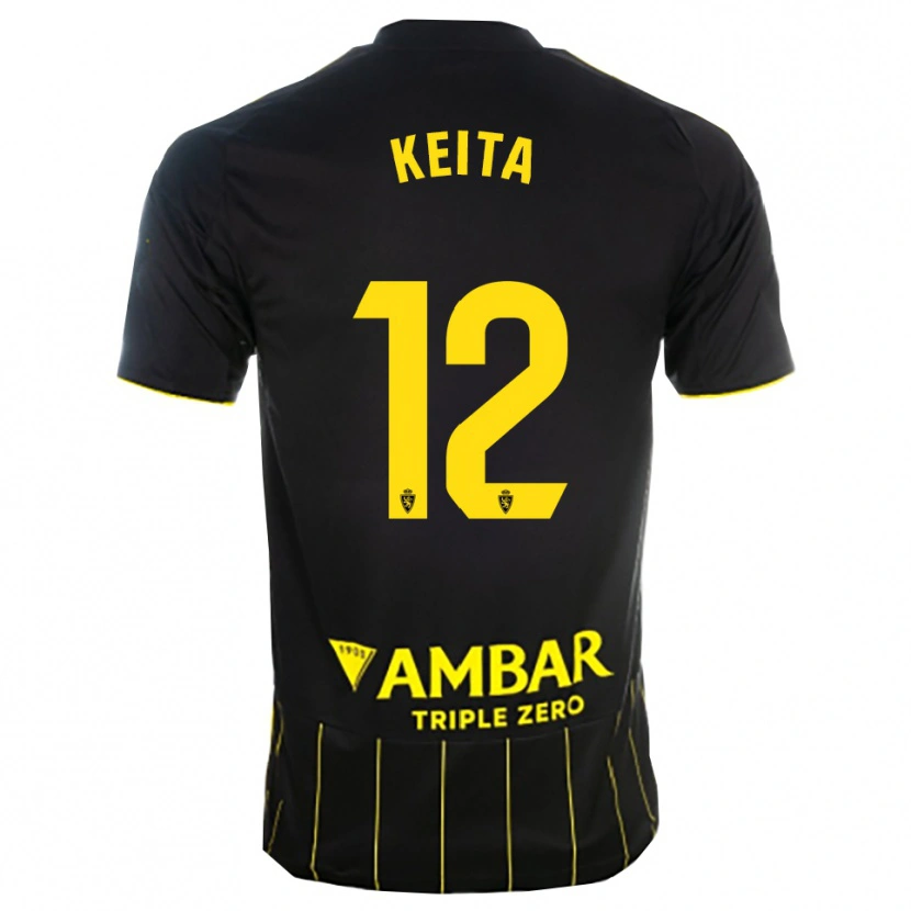 Danxen Dětské Lassine Keita #12 Černá Žlutá Daleko Hráčské Dresy 2025/26 Dres