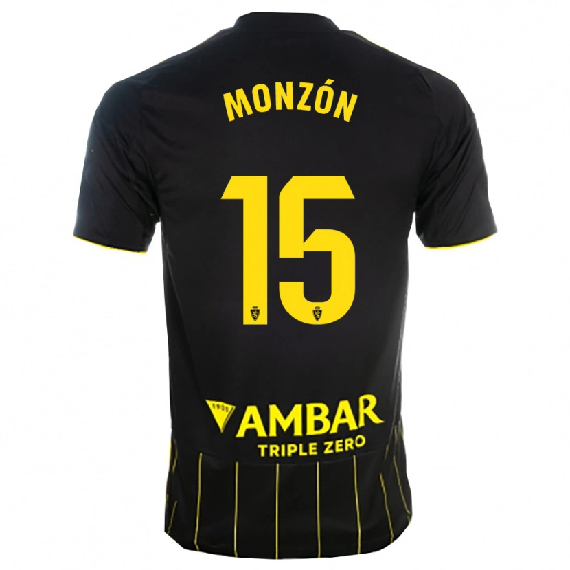 Danxen Dětské Diego Monzón #15 Černá Žlutá Daleko Hráčské Dresy 2025/26 Dres