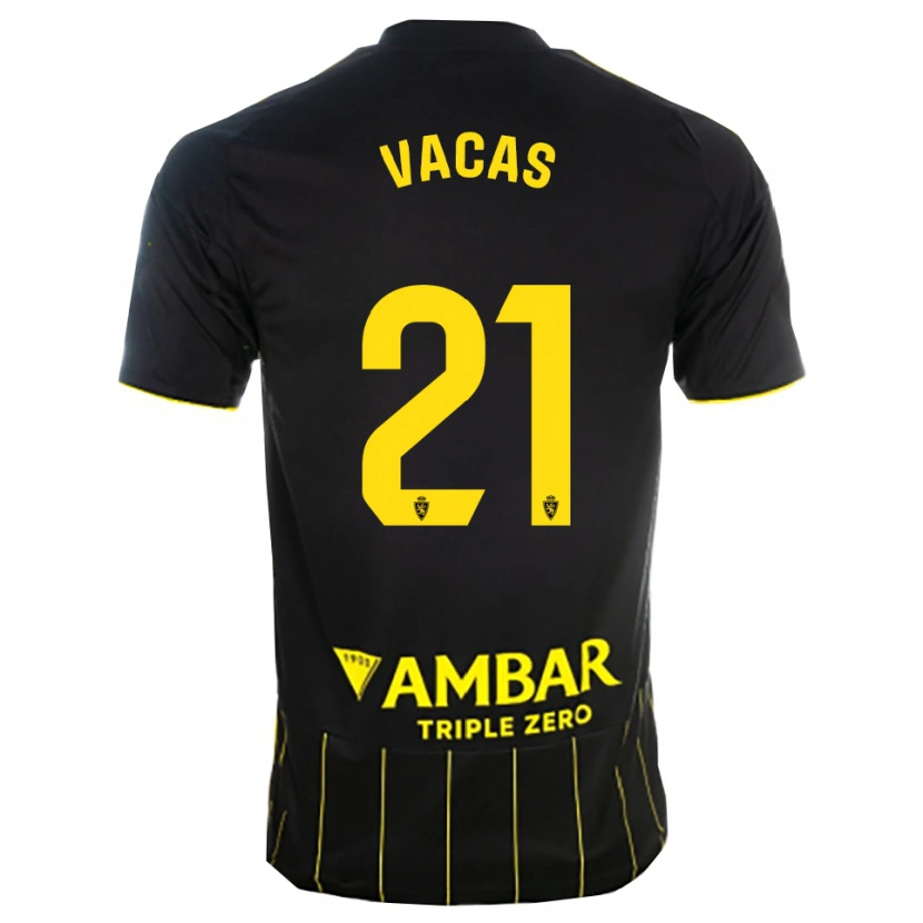 Danxen Dětské Óscar Vacas #21 Černá Žlutá Daleko Hráčské Dresy 2025/26 Dres