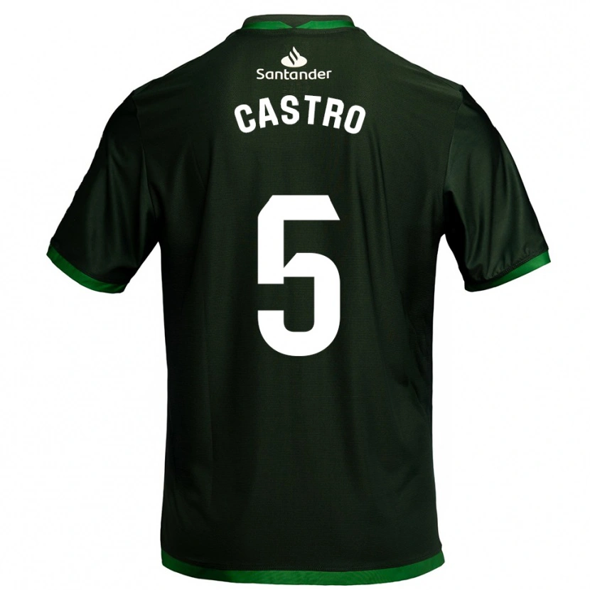 Danxen Dětské Javi Castro #5 Tmavě Zelená Daleko Hráčské Dresy 2025/26 Dres