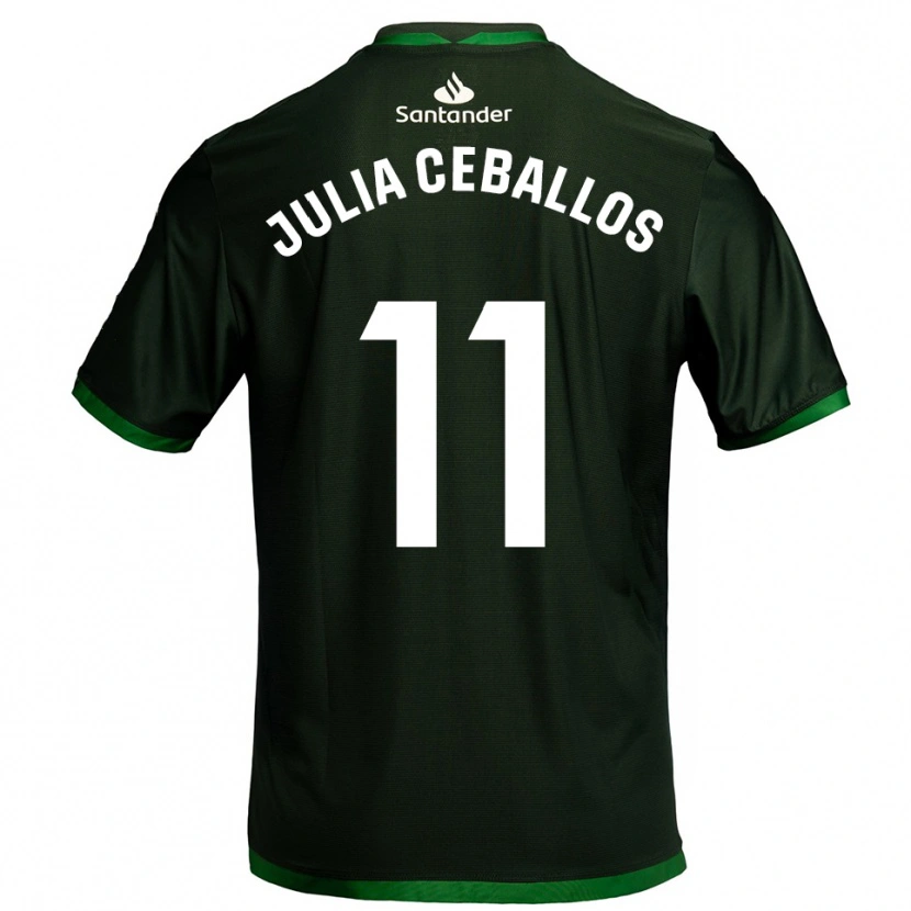 Danxen Dětské Julia Ceballos Carrancio #11 Tmavě Zelená Daleko Hráčské Dresy 2025/26 Dres